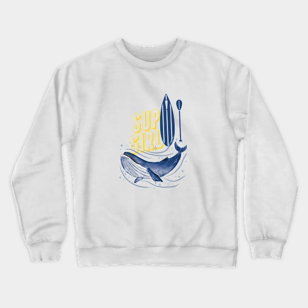 Sup board girl Crewneck Sweatshirt by Olivka Maestro